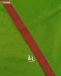 Parrot Green Cotton Tissue Saree — Border