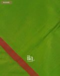 Parrot Green Cotton Tissue Saree — Blouse
