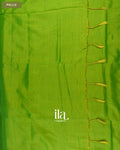 Parrot Green Cotton Tissue Saree — Pallu