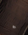 Black Striped Semi Linen Saree
