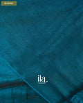 Metalic Blue Cotton Tissue Saree — Blouse