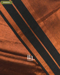 Copper Brown Cotton Tissue Saree — Border