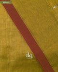 Mehandi Green with Sequence Checkered Cotton Tissue Saree — Border