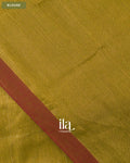 Mehandi Green with Sequence Checkered Cotton Tissue Saree — Blouse