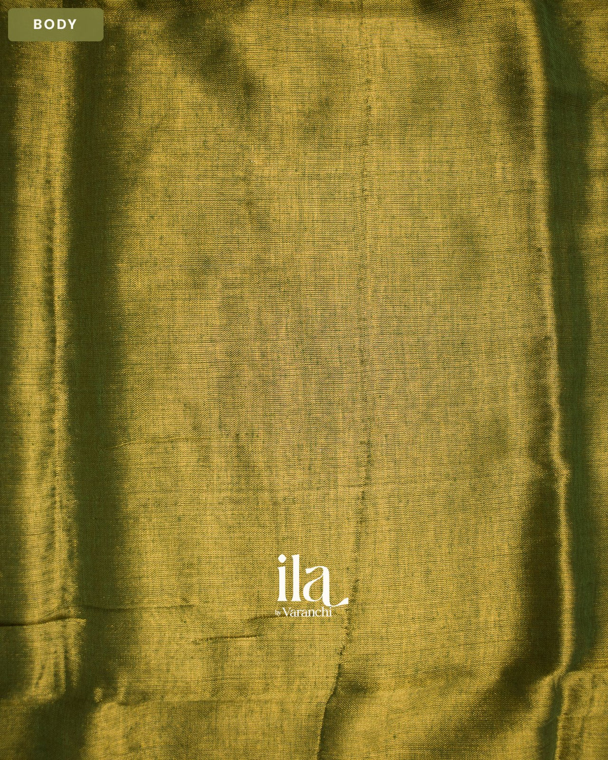 Mehandi Green Cotton Tissue Saree — Body