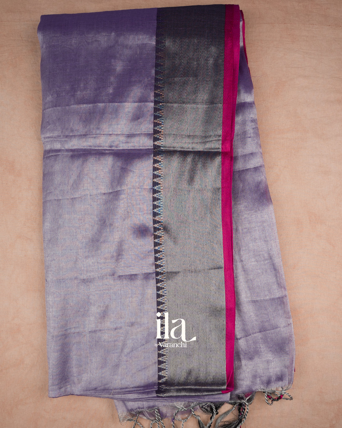 Lavender Cotton Tissue Saree — Full Saree