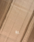 Warm Beige Checkered Pure Chanderi Silk Cotton Saree