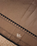 Cream Diamond Jaal Semi Banaras Saree