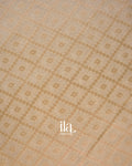 Cream Diamond Jaal Semi Banaras Saree