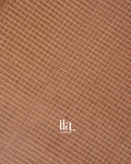 Rose Gold Checks Pure Chanderi Silk Cotton Saree