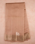 Rose Gold Checks Pure Chanderi Silk Cotton Saree