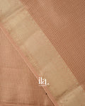 Rose Gold Checks Pure Chanderi Silk Cotton Saree