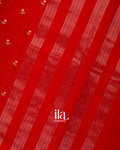 Crimson Red Floral Embroidered Pure Assam Silk Saree
