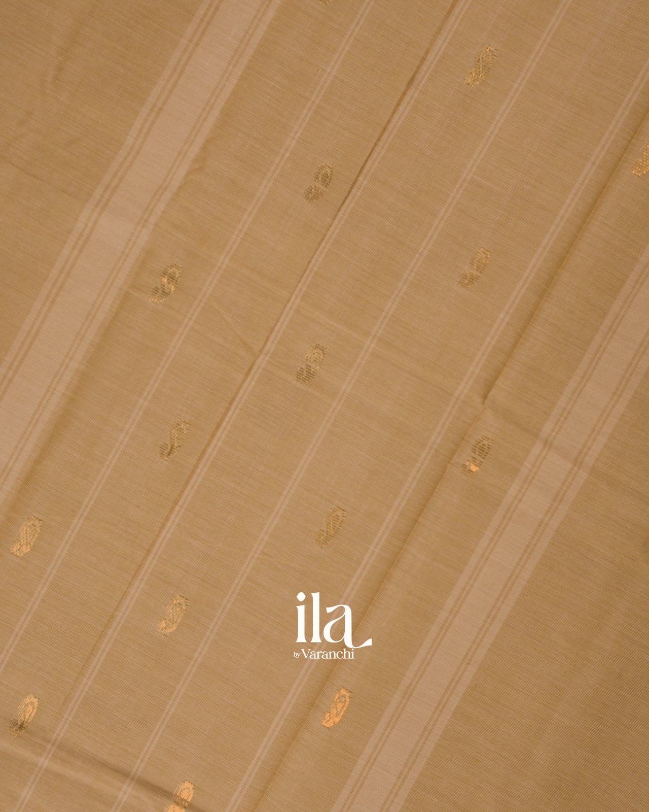 Beige Pure Chettinad Cotton Handloom Saree