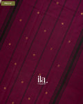 Wine Purple Kanchipuram Cotton Saree — Pallu