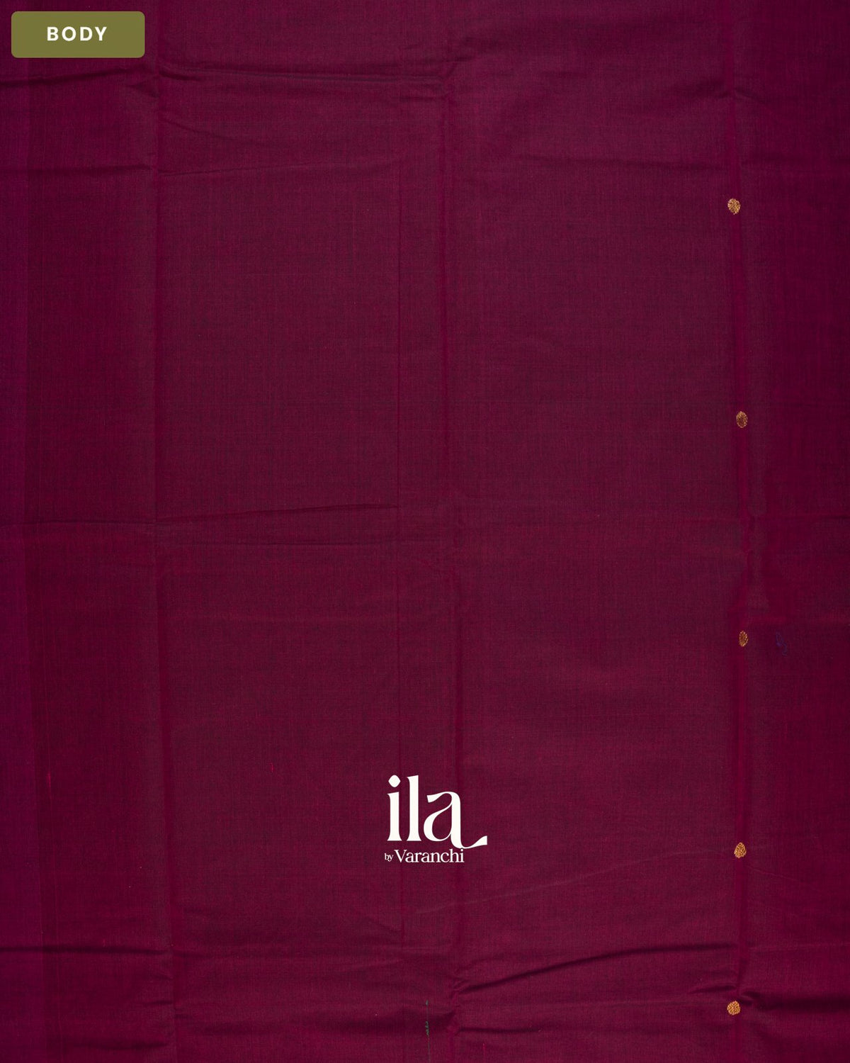 Wine Purple Kanchipuram Cotton Saree — Body