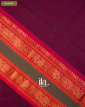 Wine Purple Kanchipuram Cotton Saree — Blouse