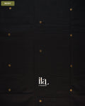 Charcoal Black Chettinad Cotton Saree — Body