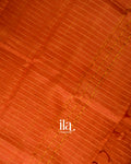 Rust Orange Checks Semi Mangalgiri Saree