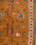 Mustard Yellow Digital Printed Semi Kota Saree