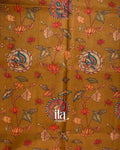 Mustard Yellow Digital Printed Semi Kota Saree