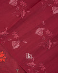 Brick Red Digital Printed Semi Kota Saree
