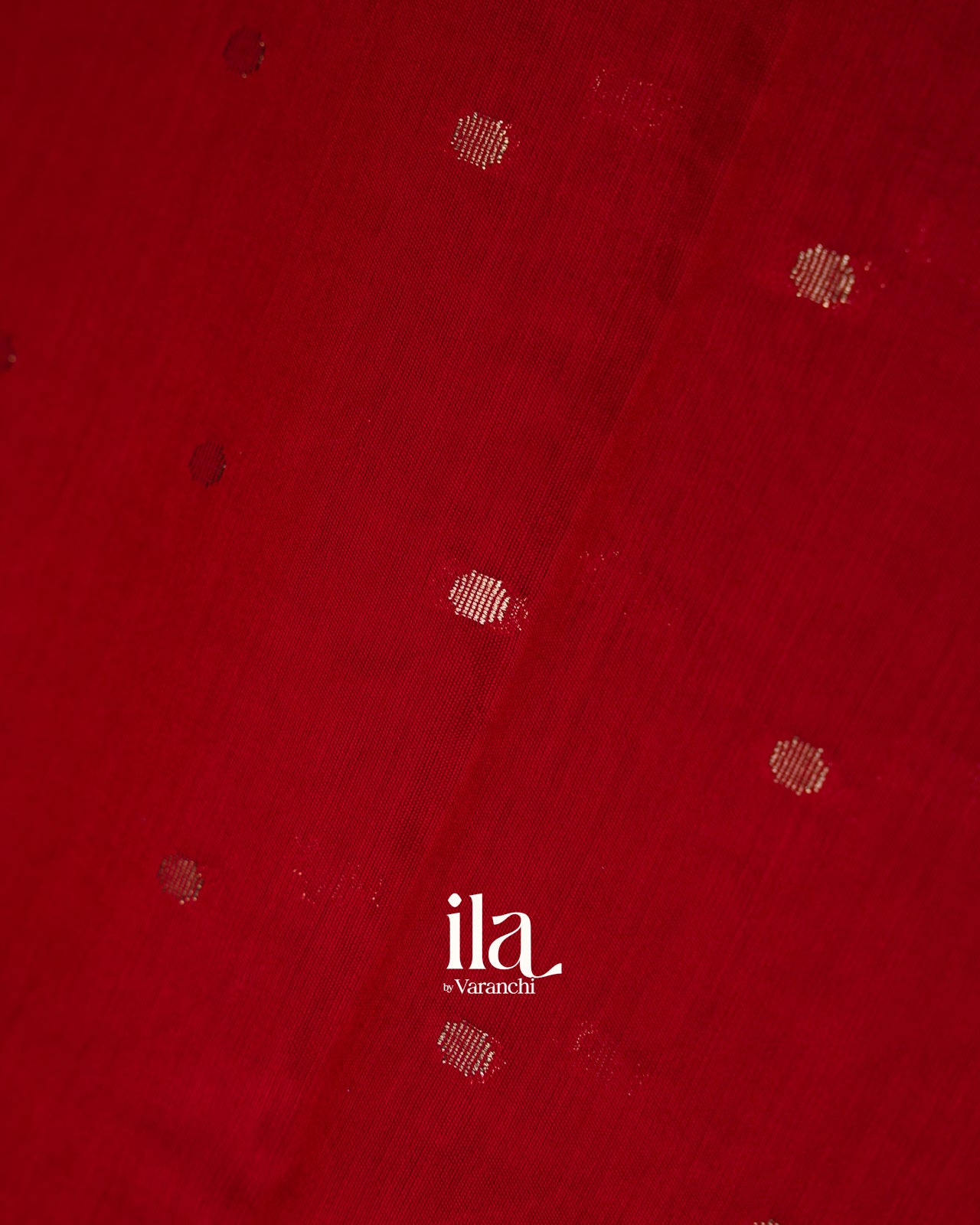 Deep Red Assam Silk Saree