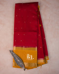 Deep Red Assam Silk Saree