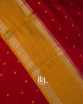Deep Red Assam Silk Saree