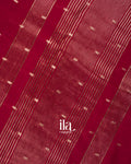 Maroon Bird Embroidered Assam Silk Saree