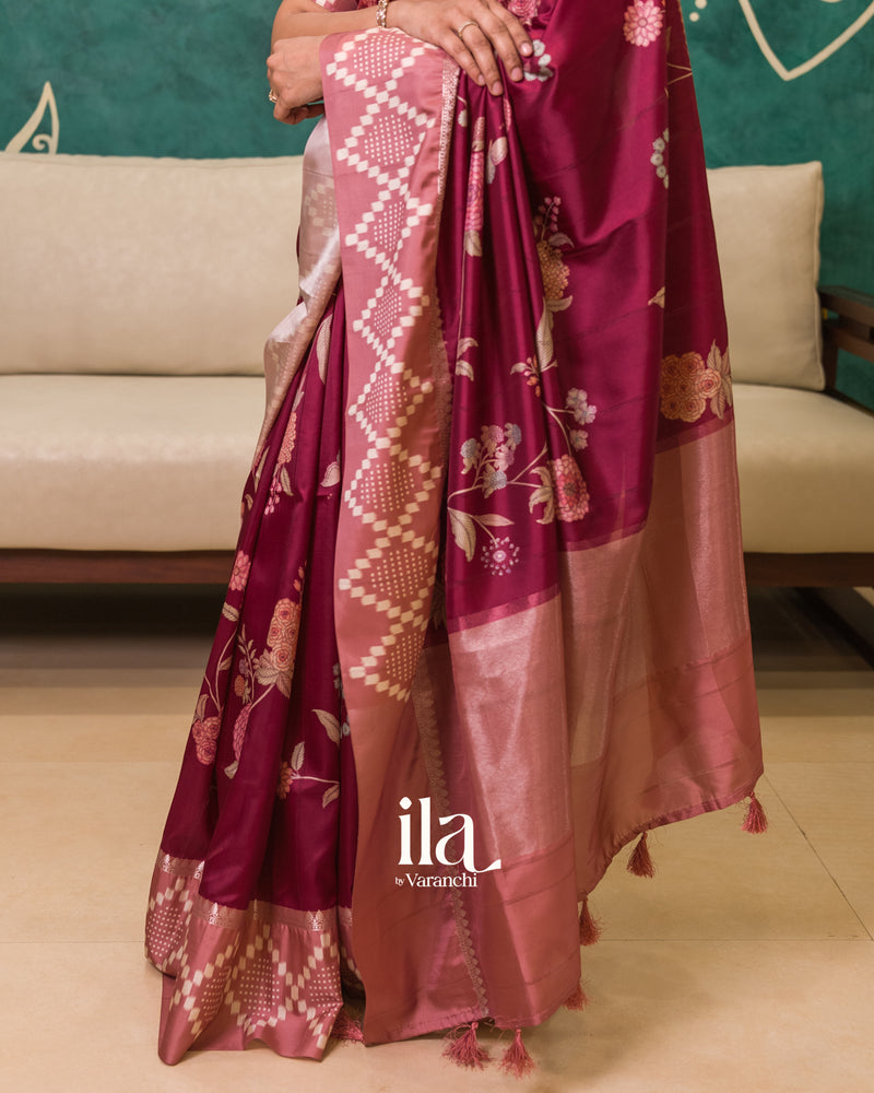 Graceful Ikat Style Border