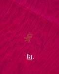 Rani Pink Pure Maheshwari Silk Cotton Handloom Saree