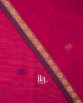 Rani Pink Pure Maheshwari Silk Cotton Handloom Saree