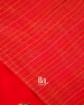 Chilly Red Floral Embroidered Pure Dola Silk Saree
