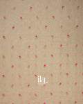 Ivory Floral Embroidered Assam Silk Saree