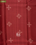 Maroon Printed Butta Semi Tussar Saree — Body