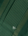Bottle Green Printed Semi Tussar Saree