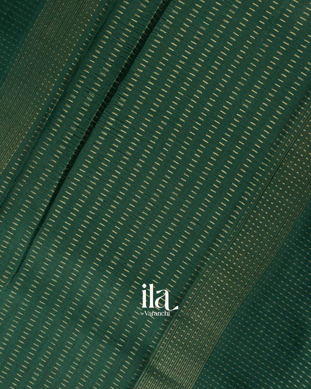 Bottle Green Printed Semi Tussar Saree