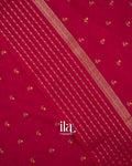 Rani Pink Floral Embroidered Assam Silk Saree