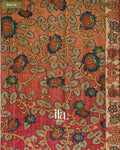 Orange Red Ombre Kalamkari Semi Tussar Silk Saree — Pallu