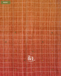 Orange Red Ombre Kalamkari Semi Tussar Silk Saree — Body