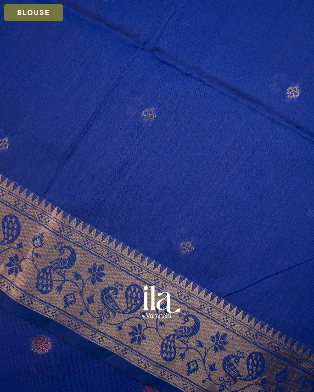 Royal Blue Paithani Semi Silk Saree — Blouse