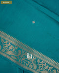 Teal Blue Paithani Semi Silk Saree — Blouse