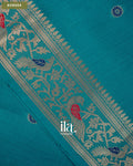 Teal Blue Paithani Semi Silk Saree — Border