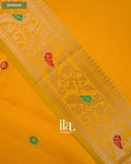 Golden Yellow Semi Silk Saree — Border