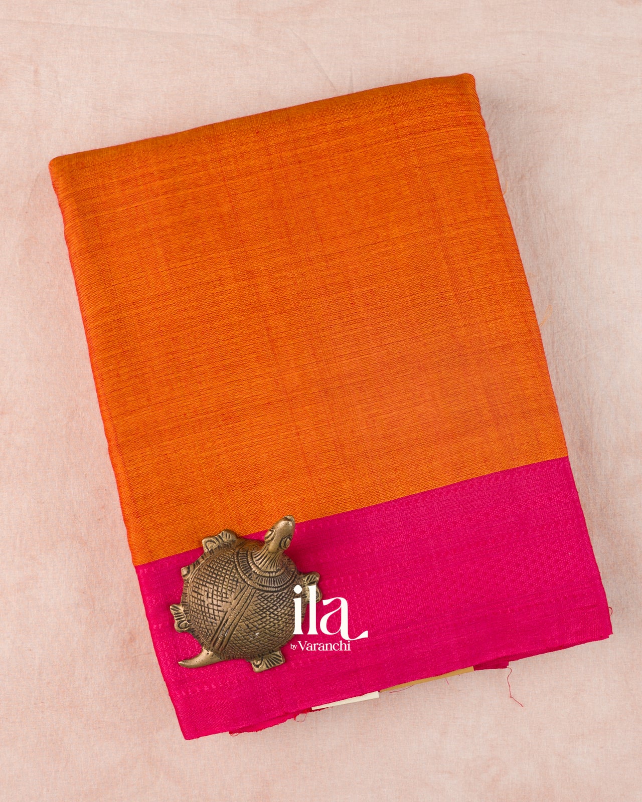 Rust Orange Semi Cotton Saree