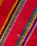Rust Orange Semi Cotton Saree