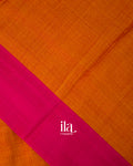 Rust Orange Semi Cotton Saree
