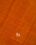 Rust Orange Semi Cotton Saree