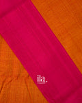 Rust Orange Semi Cotton Saree